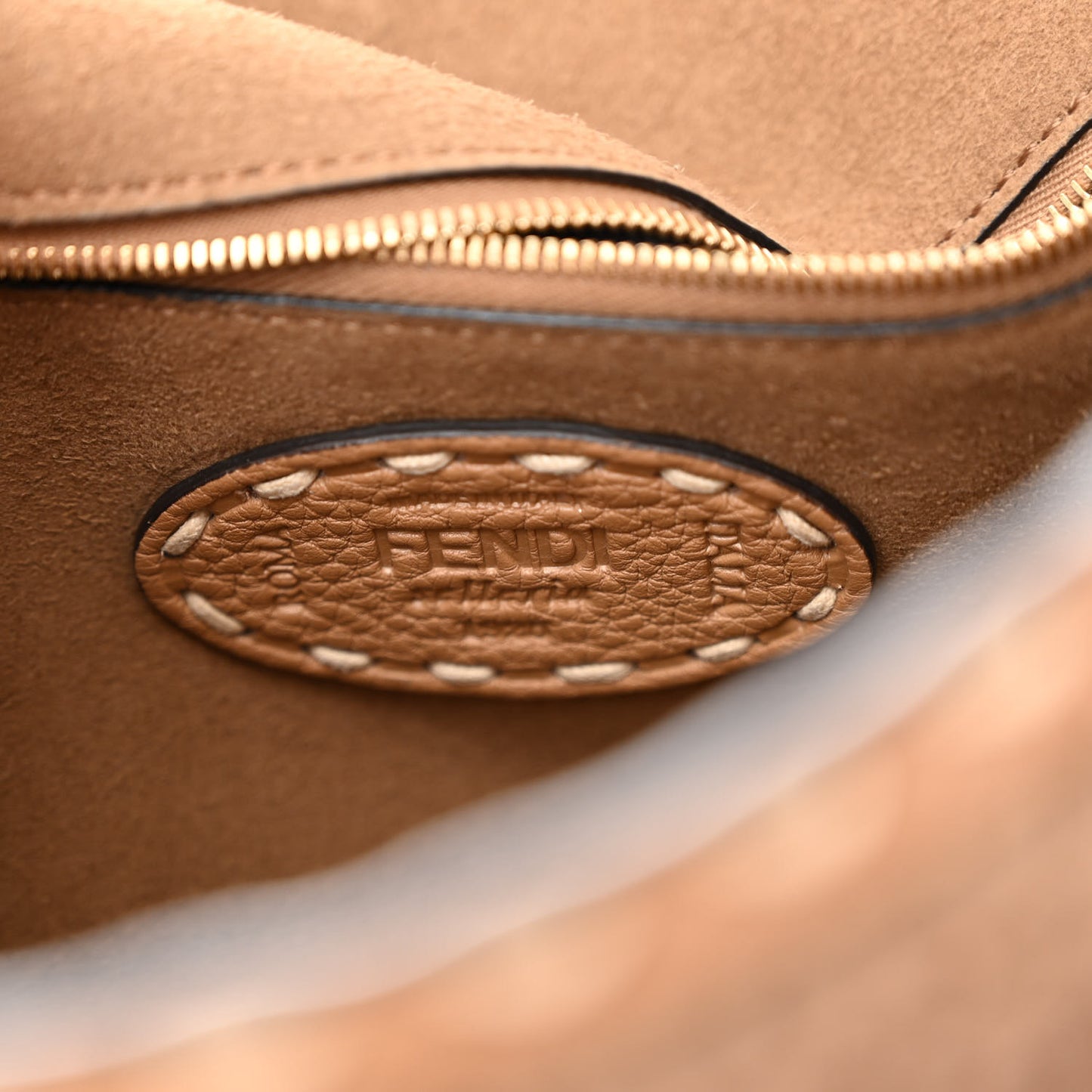 Curly Sheepskin Cuoio Romano Selleria Baguette Camel Cammello