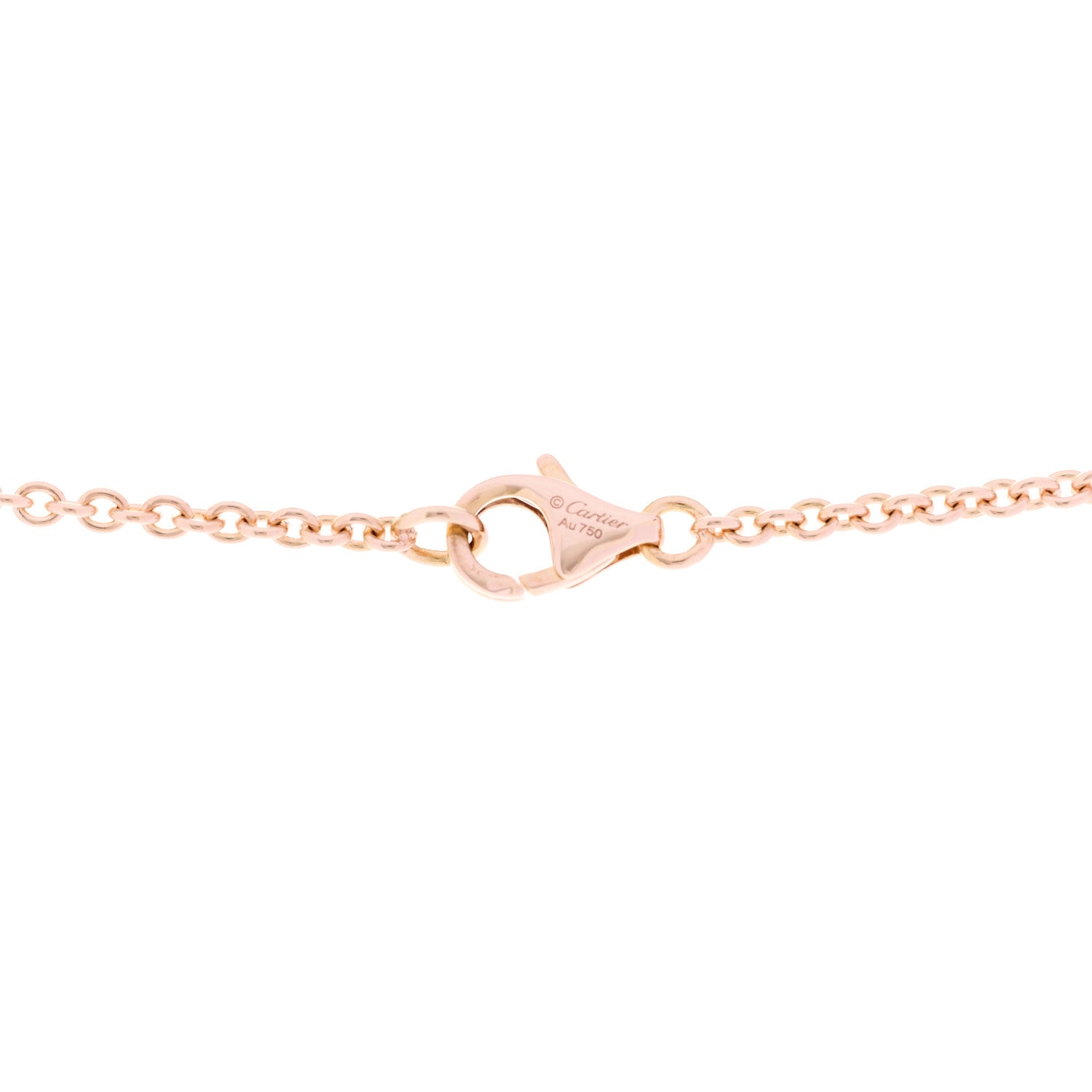 Cartier 18K Pink Gold Interlocking LOVE Necklace 4 of 7