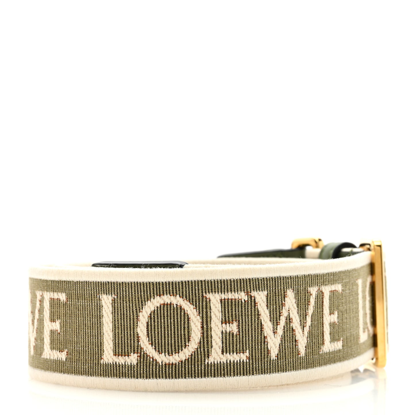 Calfskin Jacquard Anagram Strap Avocado Green