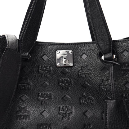 MCM Calfskin Ottomar Monogram Large Essential Tote Black 11 of 11