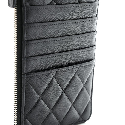 Chanel Caviar Quilted Classic Flat Wallet Pouch Black 8 of 12