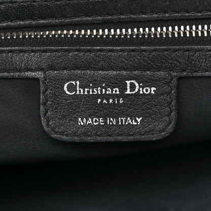 Christian Dior Satin Cannage Charming Lock Flap Shoulder Bag Black 8 of 15