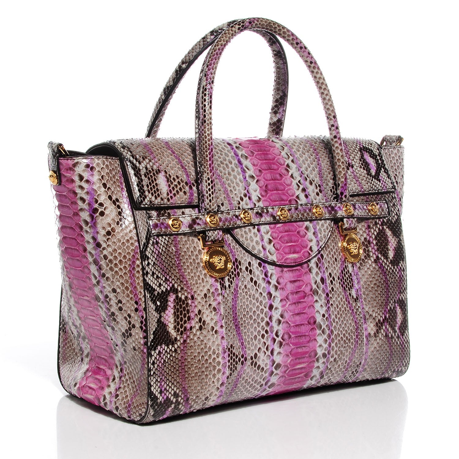 Versace Python Embossed Large Day Tote 3 of 7