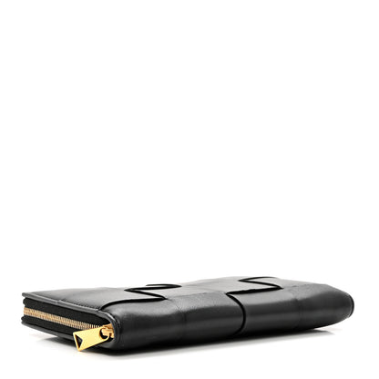 Bottega Veneta Nappa Maxi Intrecciato Zip Around Wallet Black 5 of 8