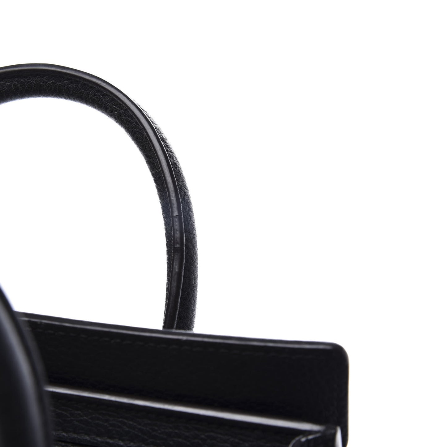 Drummed Calfskin Nano Luggage Black
