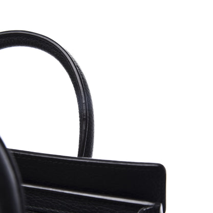 Celine Drummed Calfskin Nano Luggage Black 9 of 10