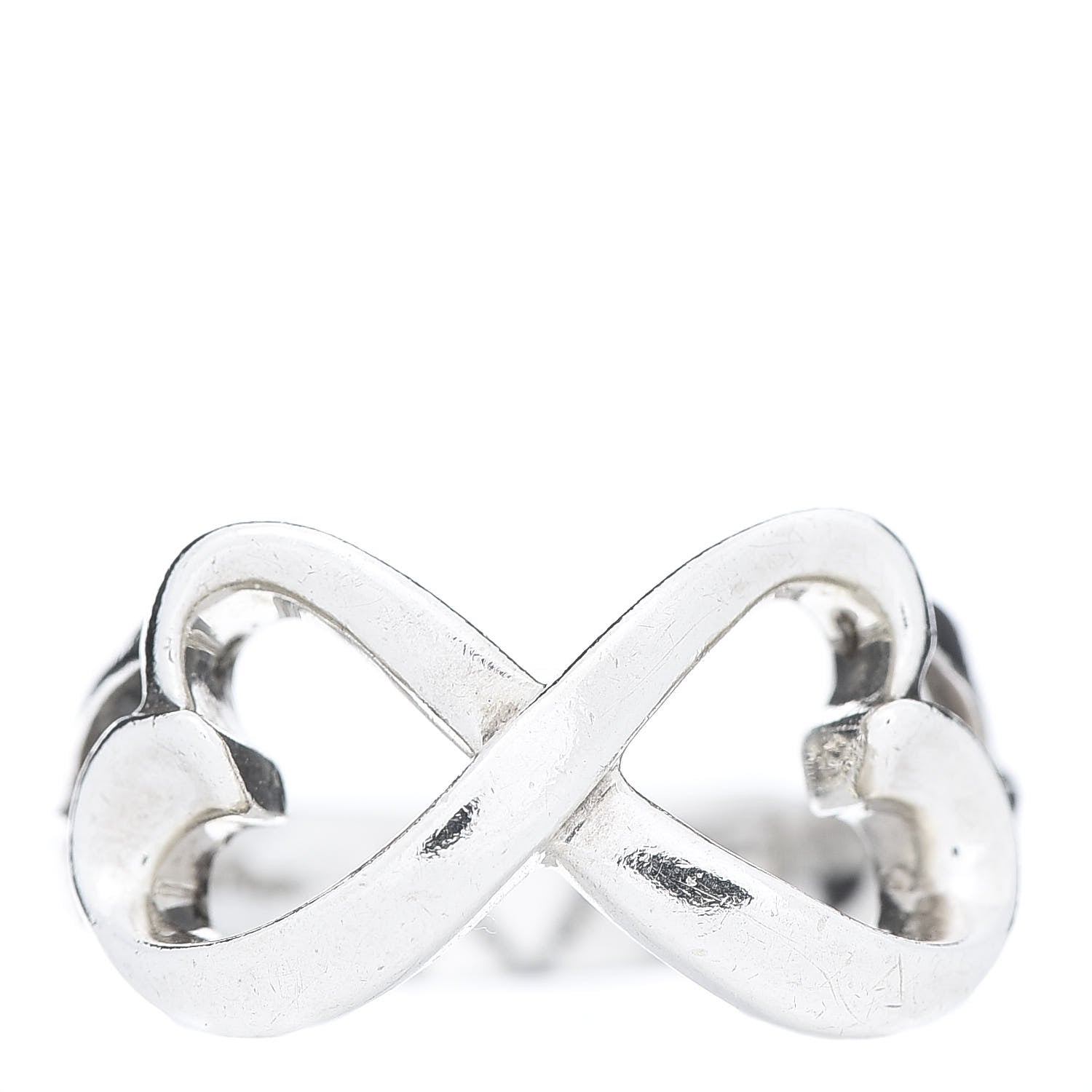 Tiffany Sterling Silver Paloma Picasso Double Loving Heart Ring 55 7.25 1 of 6