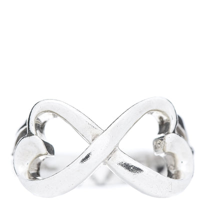 Tiffany Sterling Silver Paloma Picasso Double Loving Heart Ring 55 7.25 1 of 6