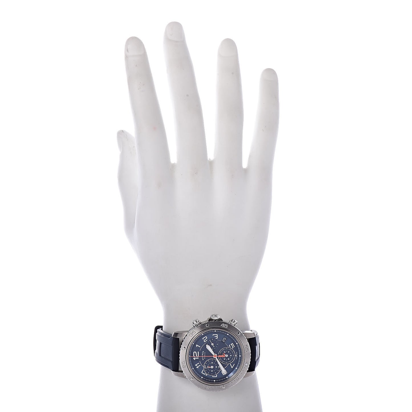 Stainless Steel Rubber 41mm Clipper Chronograph Quartz Watch Blue