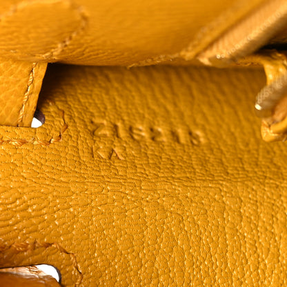 Hermes Epsom Kelly Sellier 25 Jaune Ambre 6 of 13
