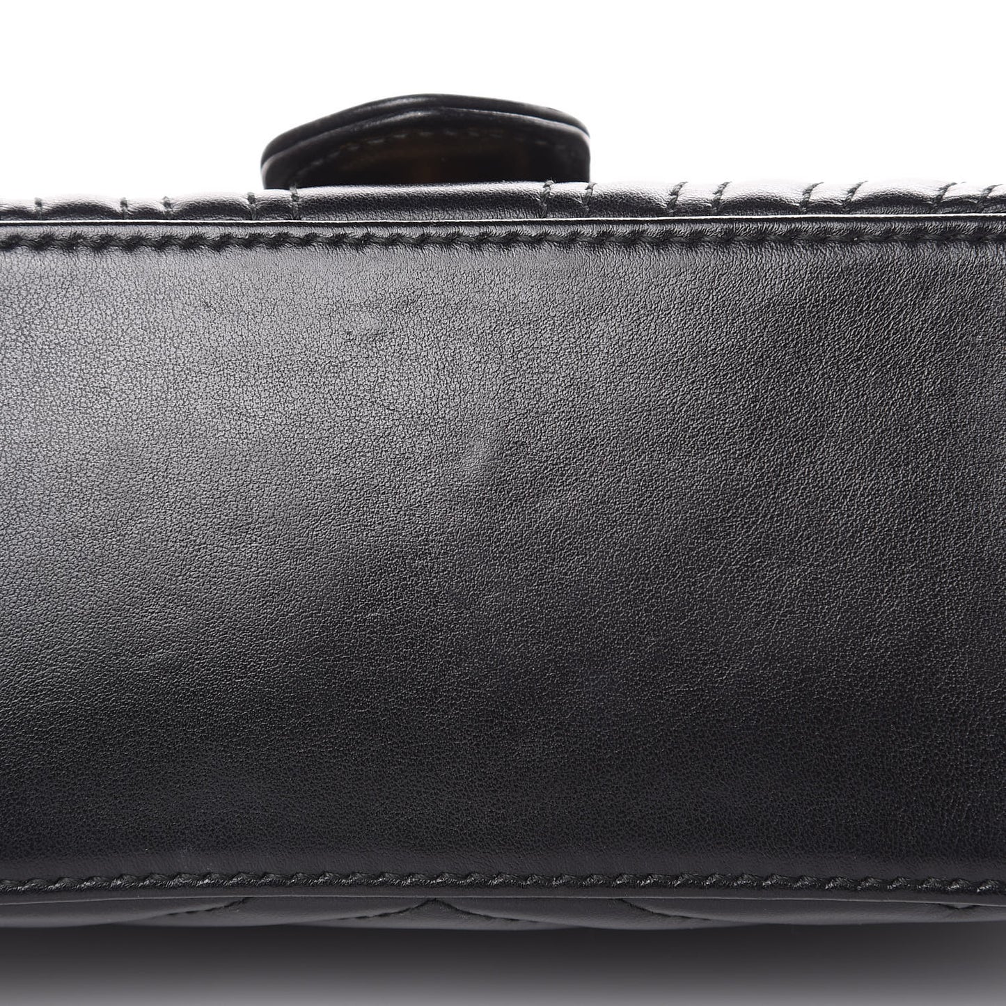 Calfskin Matelasse Mini GG Marmont Top Handle Shoulder Bag Black