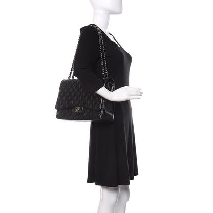 Chanel Lambskin Quilted Maxi Double Flap Black 2 of 19