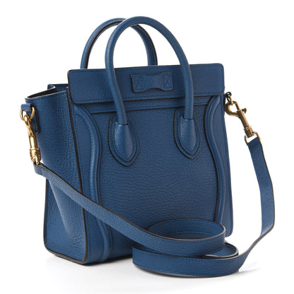 Celine Goatskin Nano Luggage Sea 3 of 9