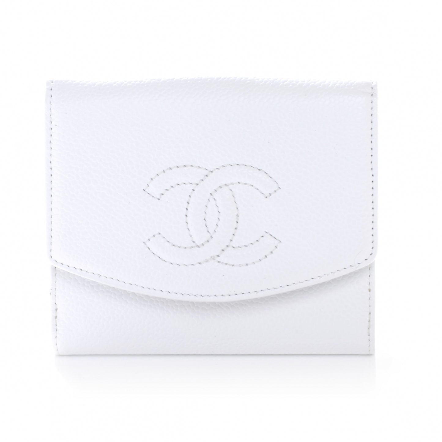 Caviar Compact Wallet White