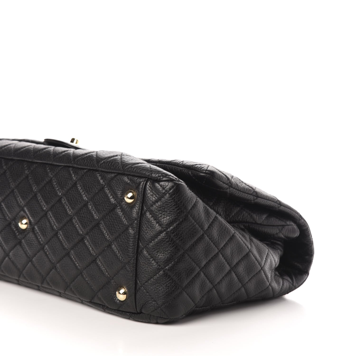 Chanel Calfskin Quilted XXL Travel Flap Bag Black 9 of 10