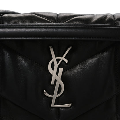 Saint Laurent Lambskin Quilted Small Loulou Puffer Monogram Chain Satchel Black 8 of 10
