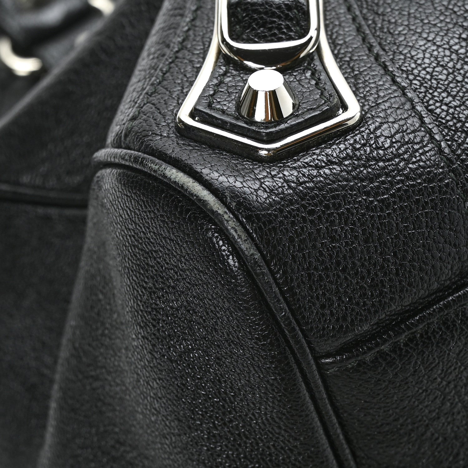 Balenciaga Chevre Silver Metallic Edge Hardware Velo Black 8 of 11