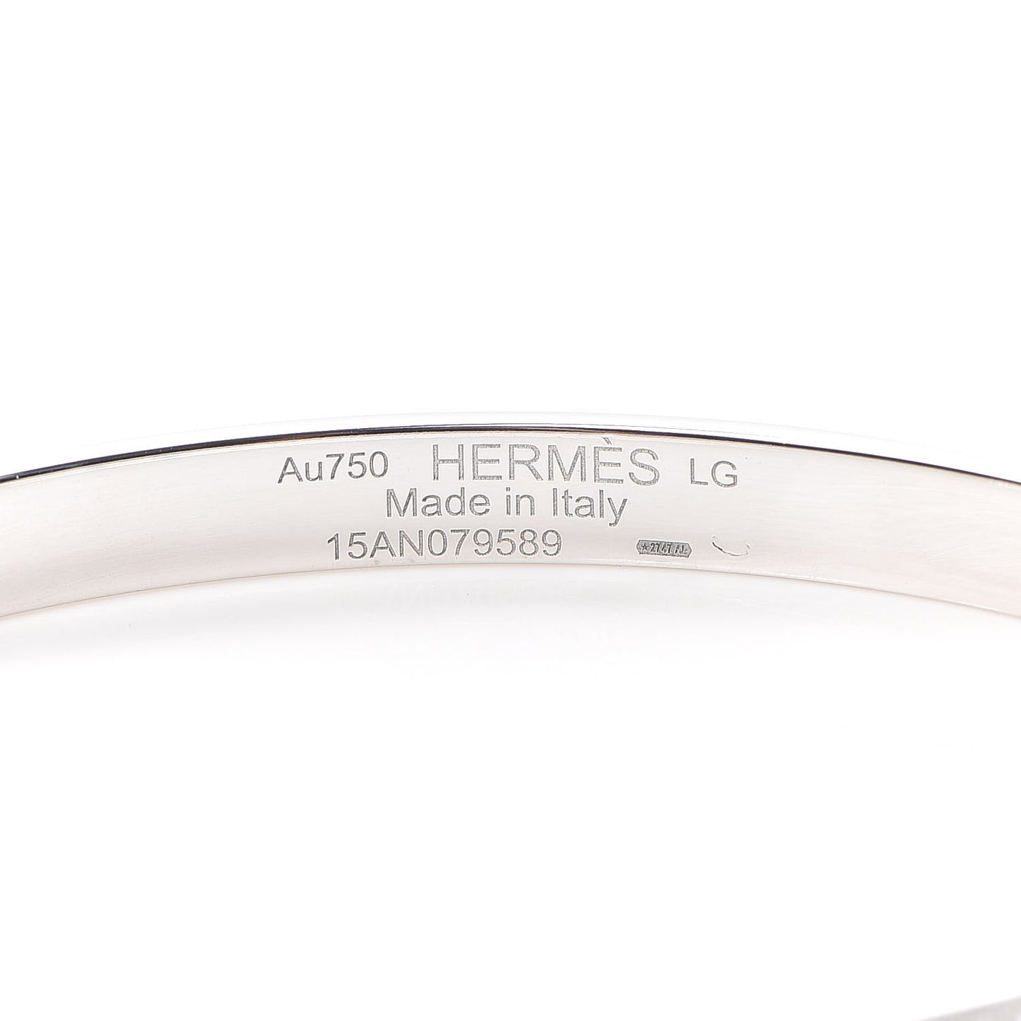18K White Gold Diamond PM H D'Ancre Bracelet LG