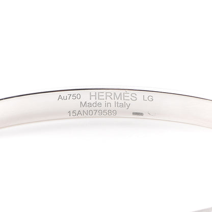 Hermes 18K White Gold Diamond PM H D'Ancre Bracelet LG 4 of 6