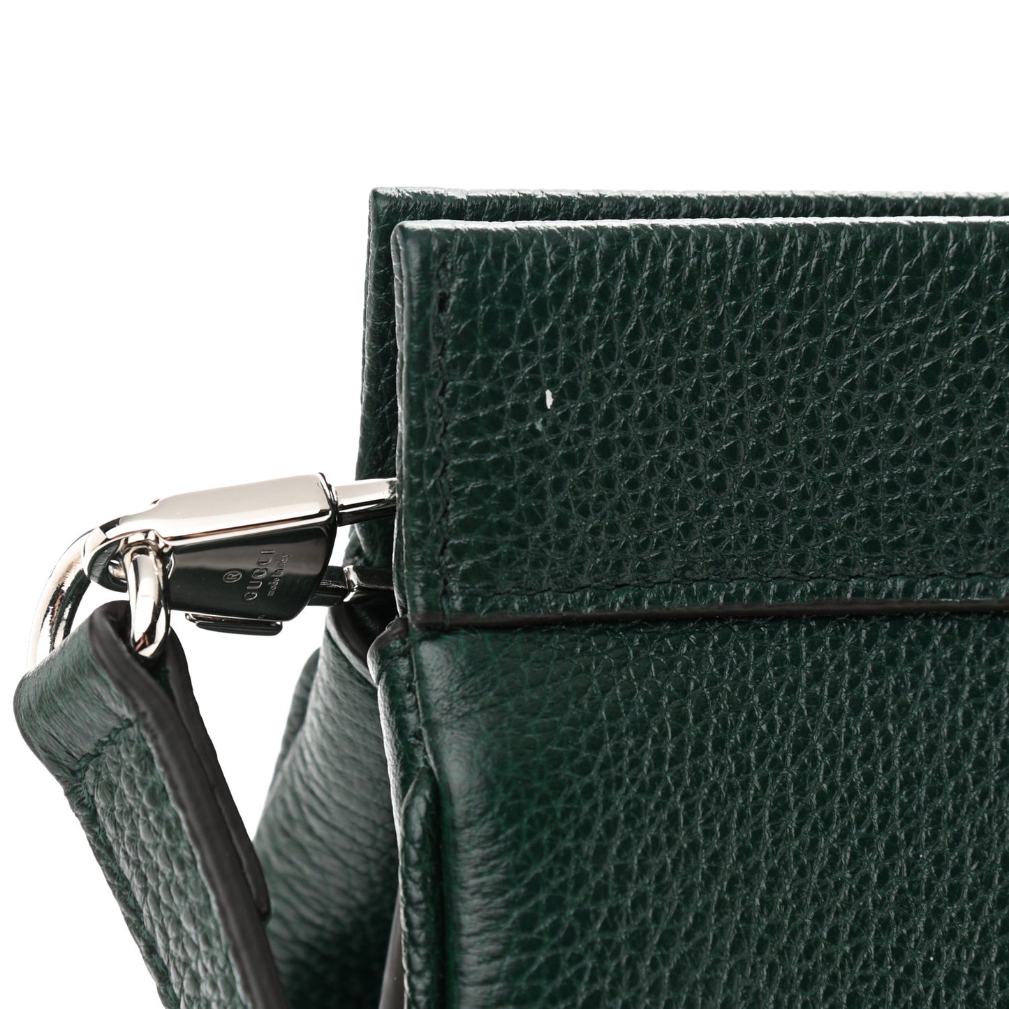 Grainy Calfskin Small Zumi Top Handle Bag Vintage Green