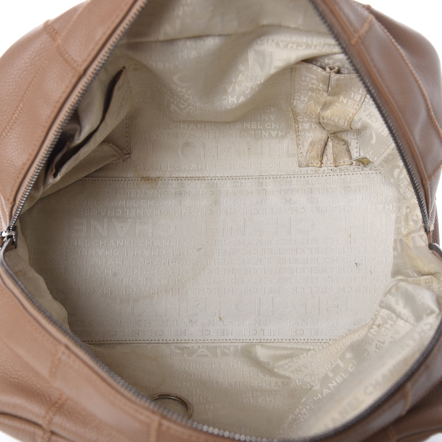 Chanel Caviar Square Stitched Tote Beige 5 of 11