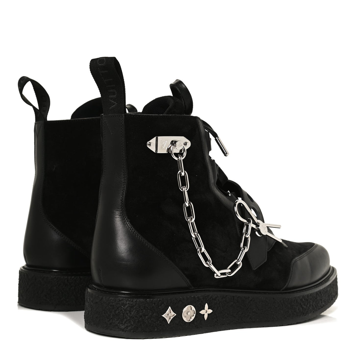 Calfskin Suede Mens Creeper Ankle Boots 9.5 Black