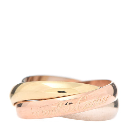 Cartier 18K Pink Yellow White Gold Classic Les Must De Trinity Ring 51 5.75 1 of 6