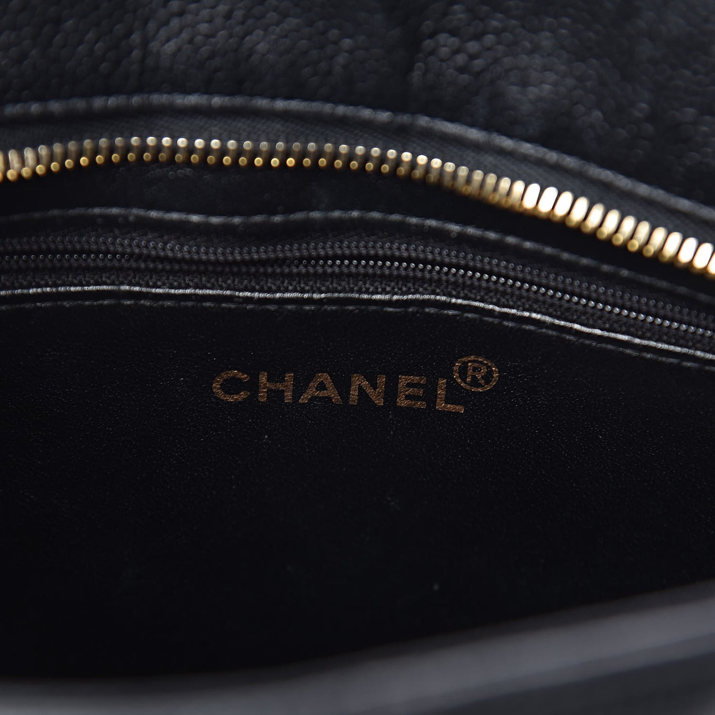 Caviar Quilted Medallion Tote Black