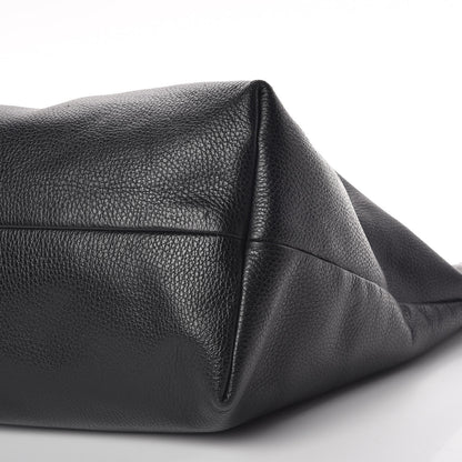 Gucci Pebbled Calfskin Large Bamboo Tassel Tote Black 9 of 10
