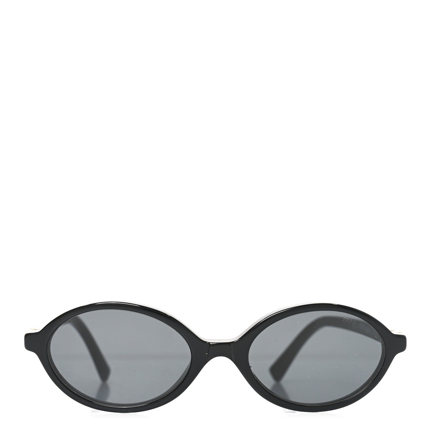 Miu Miu Acetate Oval Regard Sunglasses SMU04Z Black 2 of 7