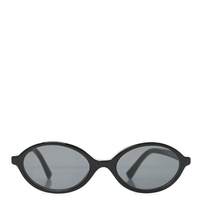 Miu Miu Acetate Oval Regard Sunglasses SMU04Z Black 2 of 7