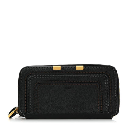 Chloe Grained Calfskin Marcie Long Zip Around Wallet Black 1 of 9