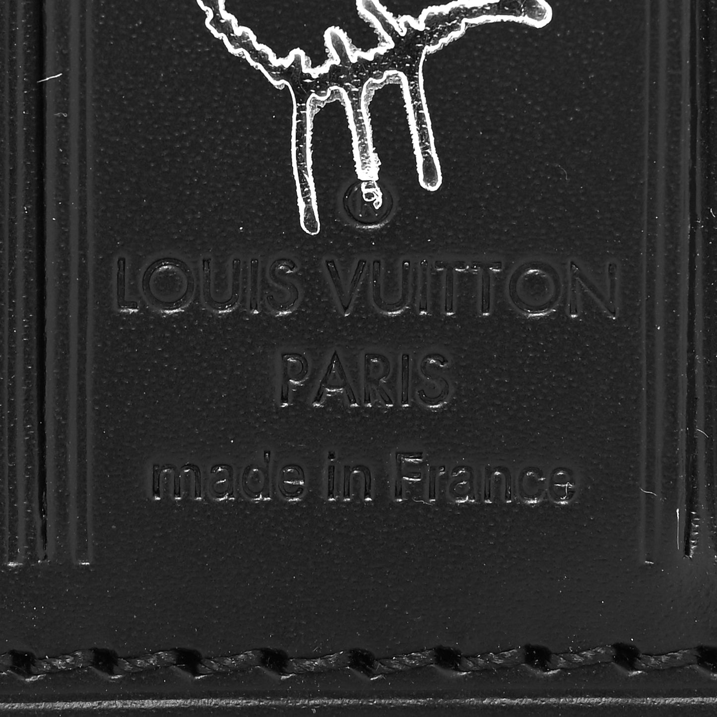 Calfskin Catogram Luggage Tag Black