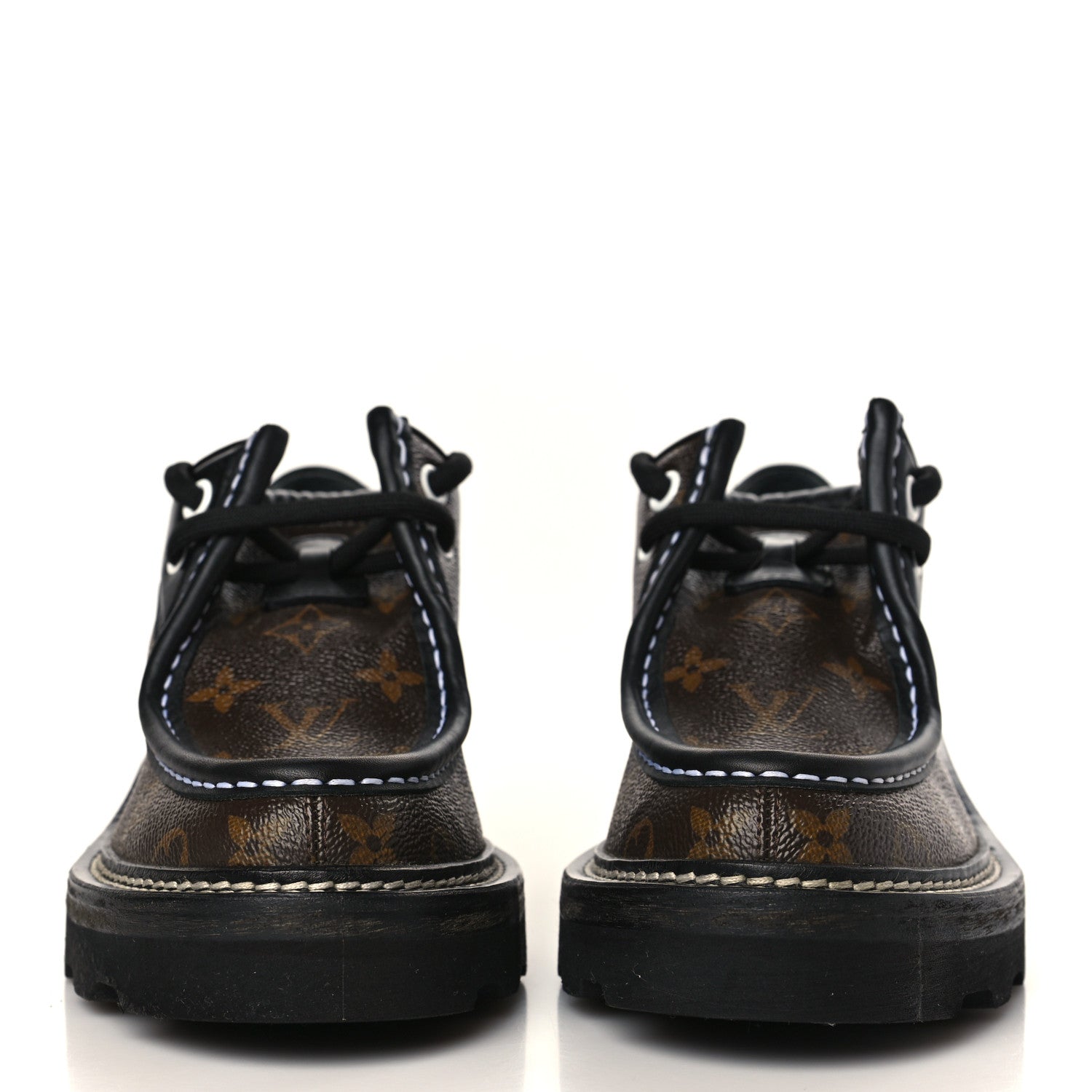Louis Vuitton Monogram Calfskin Beaubourg Platform Derby Shoes 37 Brown 2 of 12
