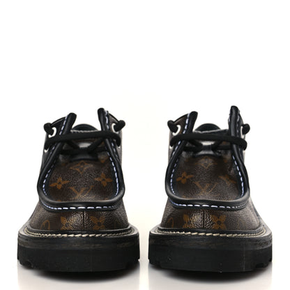 Louis Vuitton Monogram Calfskin Beaubourg Platform Derby Shoes 37 Brown 2 of 12