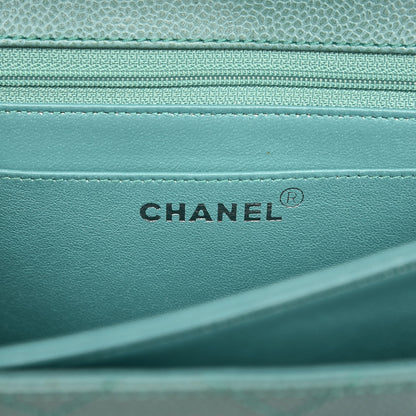 Chanel Caviar Flap Shoulder Bag Green 6 of 21