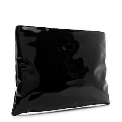 Saint Laurent Patent Calfskin Large Puffy Pouch Black 3 of 7