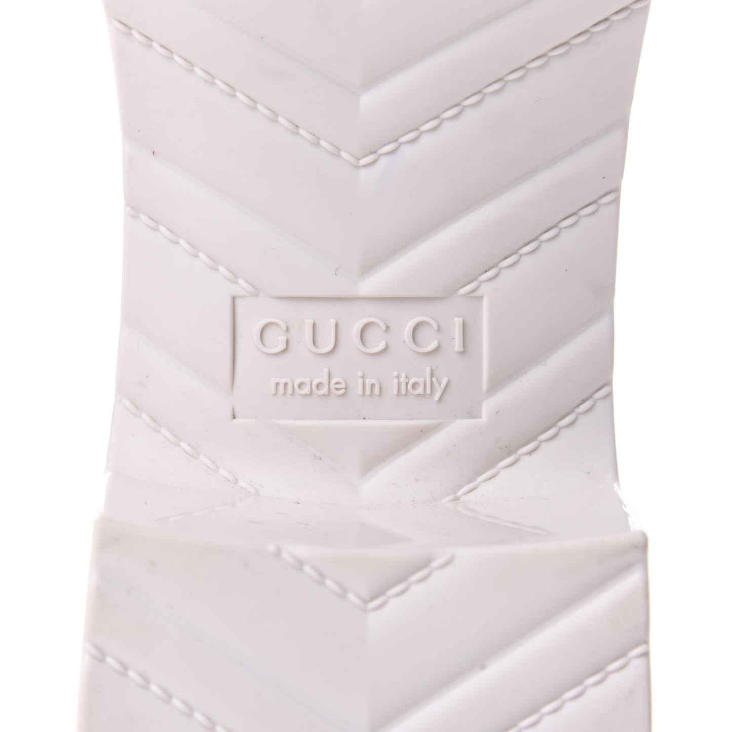 Rubber Gucci Logo Womens Platform 20/60mm Slide Sandals 37 Mystic White