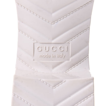 Gucci Rubber Gucci Logo Womens Platform 20/60mm Slide Sandals 37 Mystic White 8 of 11