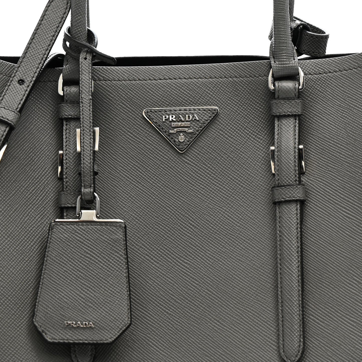 Saffiano Cuir Medium Double Handle Tote Marmo
