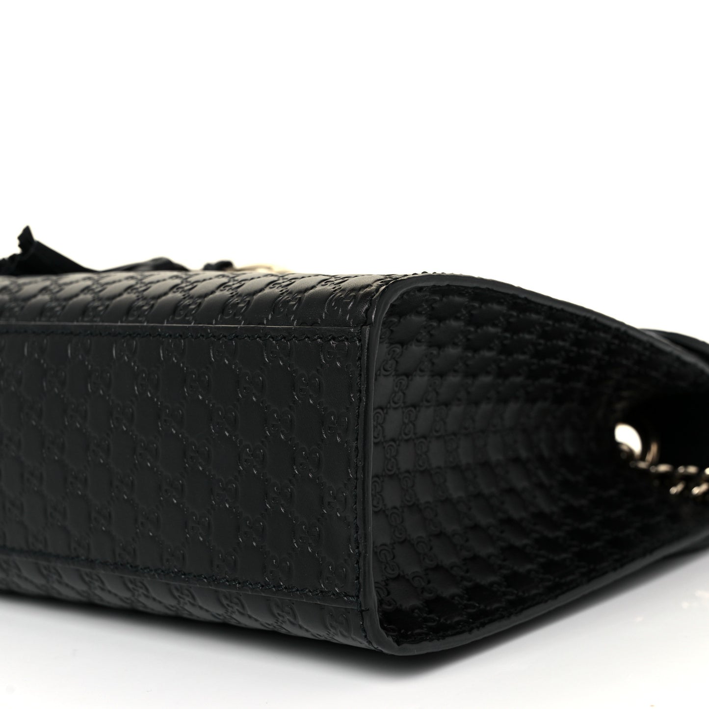 Microguccissima Medium Emily Chain Shoulder Bag Black