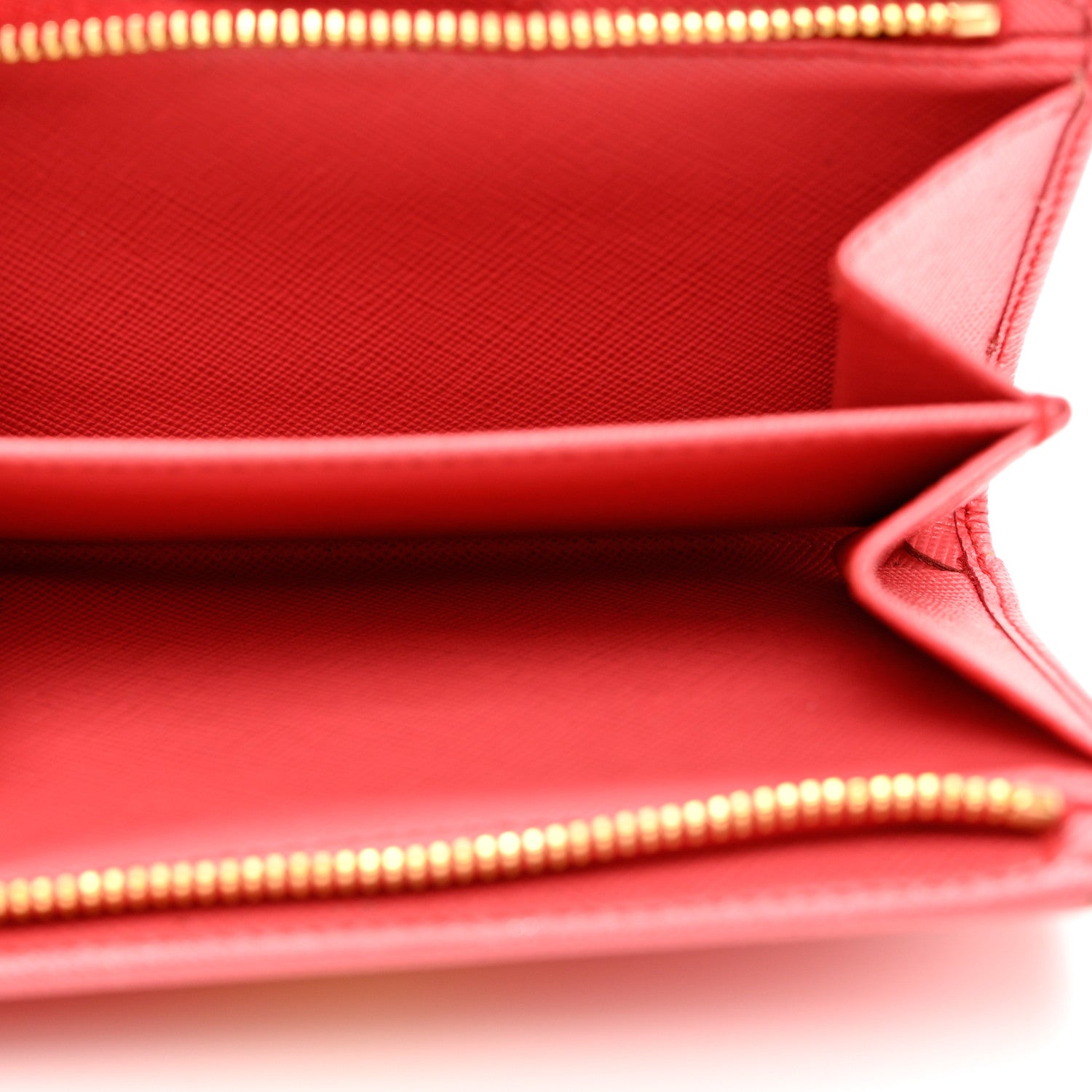 Prada Saffiano Metal Compact Wallet Rubinho 5 of 7