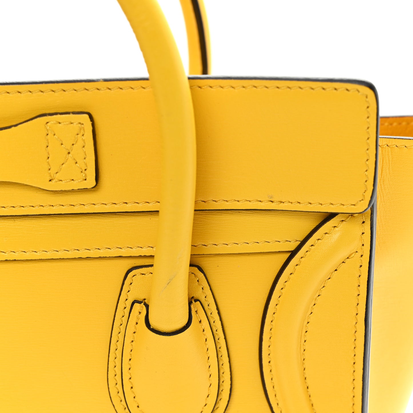 Smooth Calfskin Nano Luggage Yellow