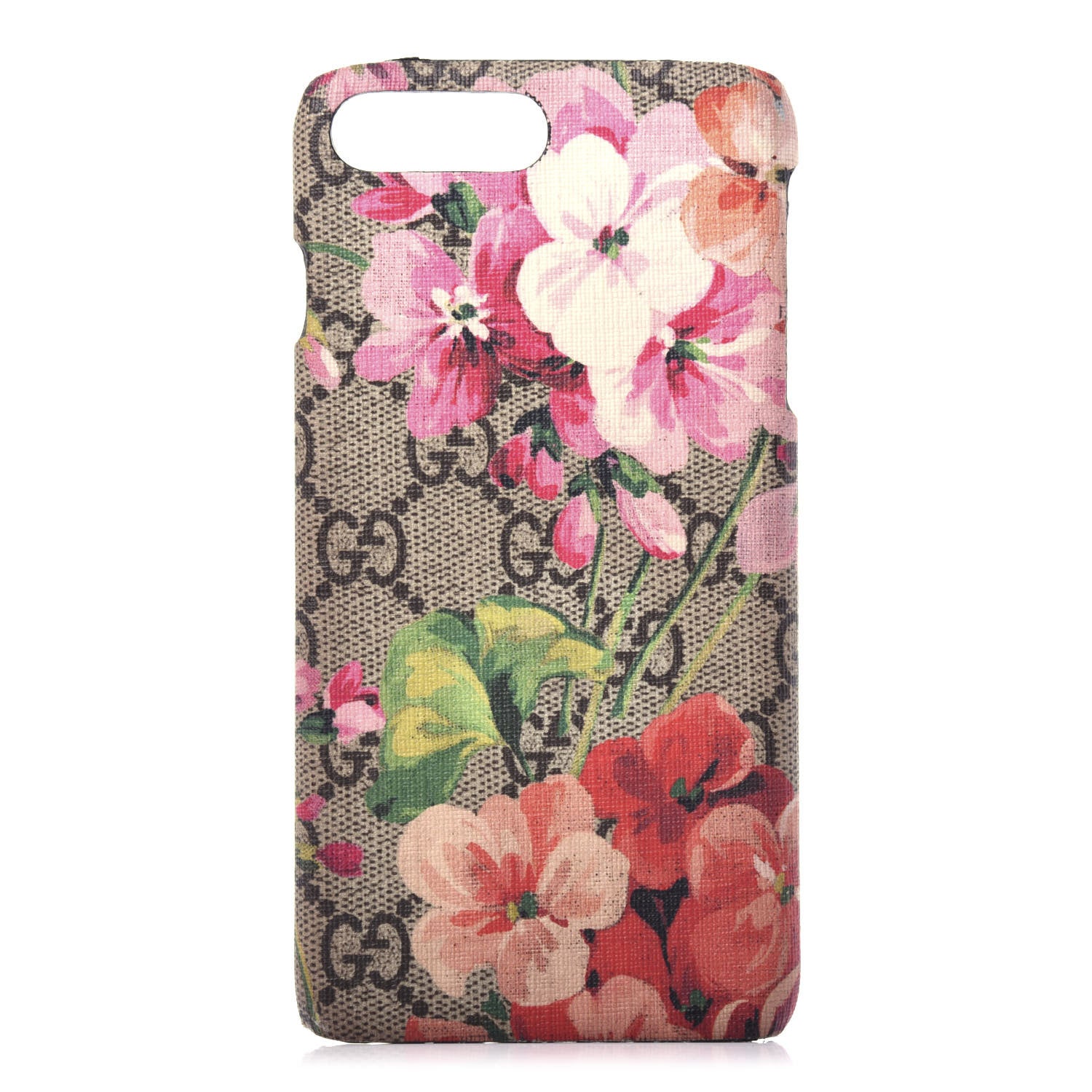 Gucci GG Supreme Monogram Blooms iPhone 8 Plus Case Beige Multicolor Dry Rose 1 of 10