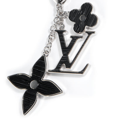 Louis Vuitton Fleur d Epi Bag Charm Key Holder Black 3 of 6
