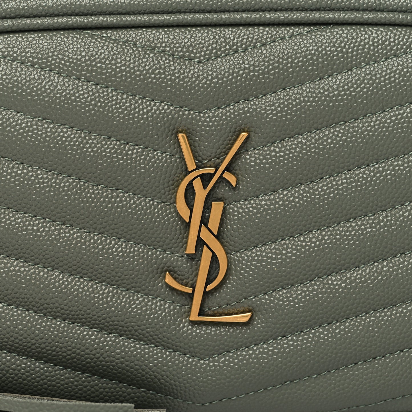 Grain De Poudre Matelasse Monogram Mini Lou Camera Bag Light Sage