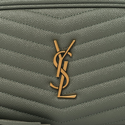 Saint Laurent Grain De Poudre Matelasse Monogram Mini Lou Camera Bag Light Sage 8 of 10