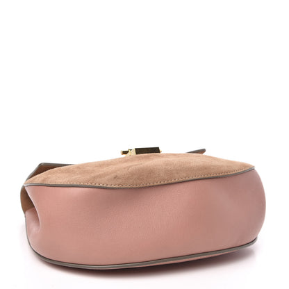 Chloe Suede Smooth Calfskin Drew Shoulder Bag Misty Rose 4 of 12