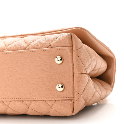 Chanel Caviar Quilted Lizard Embossed Mini Coco Handle Flap Brown 11 of 11