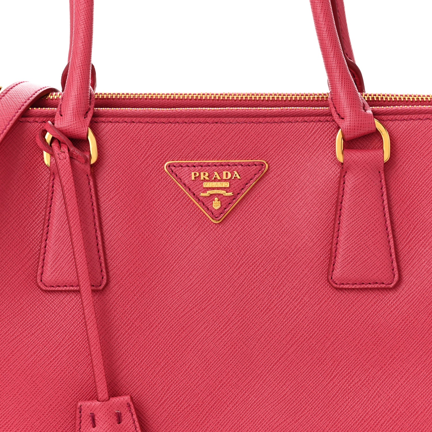 Prada Saffiano Medium Galleria Double Zip Tote Peonia 8 of 11